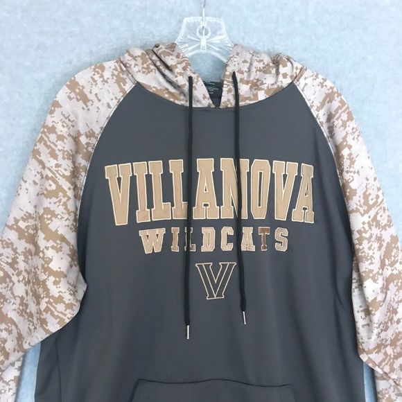 Colosseum Villanova Wildcats Camo Hoodie Mens XL Long Sleeve Embroidered Log - Picture 7 of 9